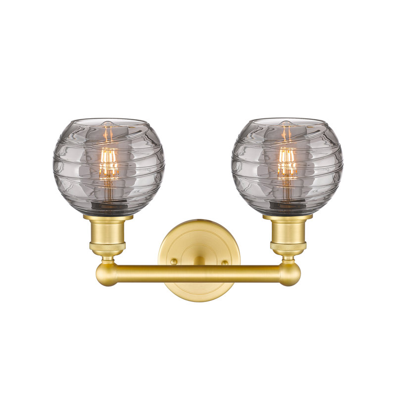 Cambria 2 - Light Dimmable Vanity Light, Satin Gold, Light Smoke