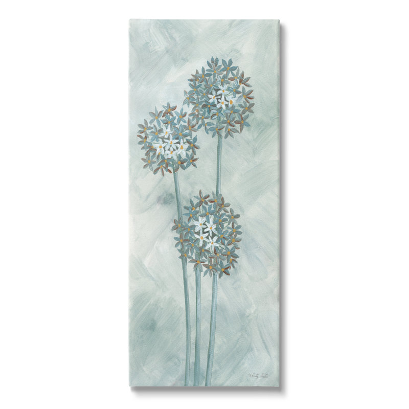 Trois brindilles de pissenlit, art mural sur toile, par Cindy Jacobs, H 40 po x l 17 po x P 1,5 po