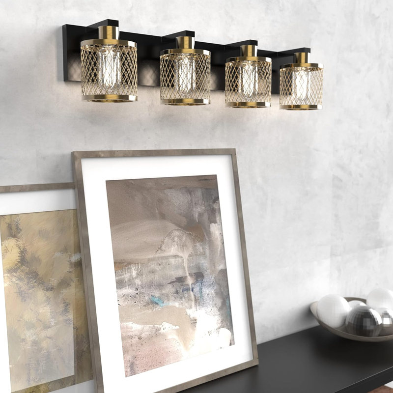 Overholt 4 - Light Dimmable Vanity Light, Bronze