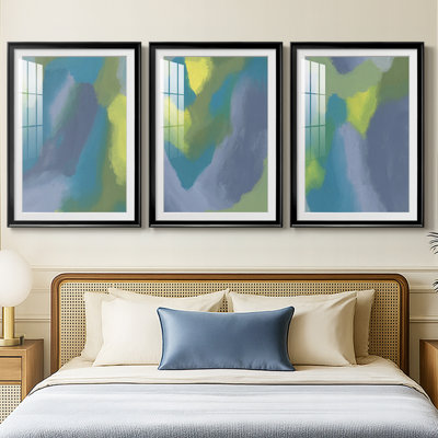 «Lost in Memories I», reproduction sur mesure encadrée de qualité supérieure - 3 pièces