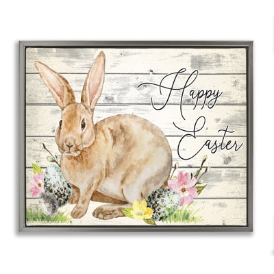 Lapin de printemps et joyeuses Pâques