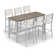 Travira 7-Piece Bar Table and Sling Bar Chair Rectangular Dining Set - 72"x30"