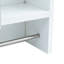 Armoire de salle de bain murale - Miroir avec tablettes et porte-serviettes 2 compartiments ouverts cachés blanc-1091457837