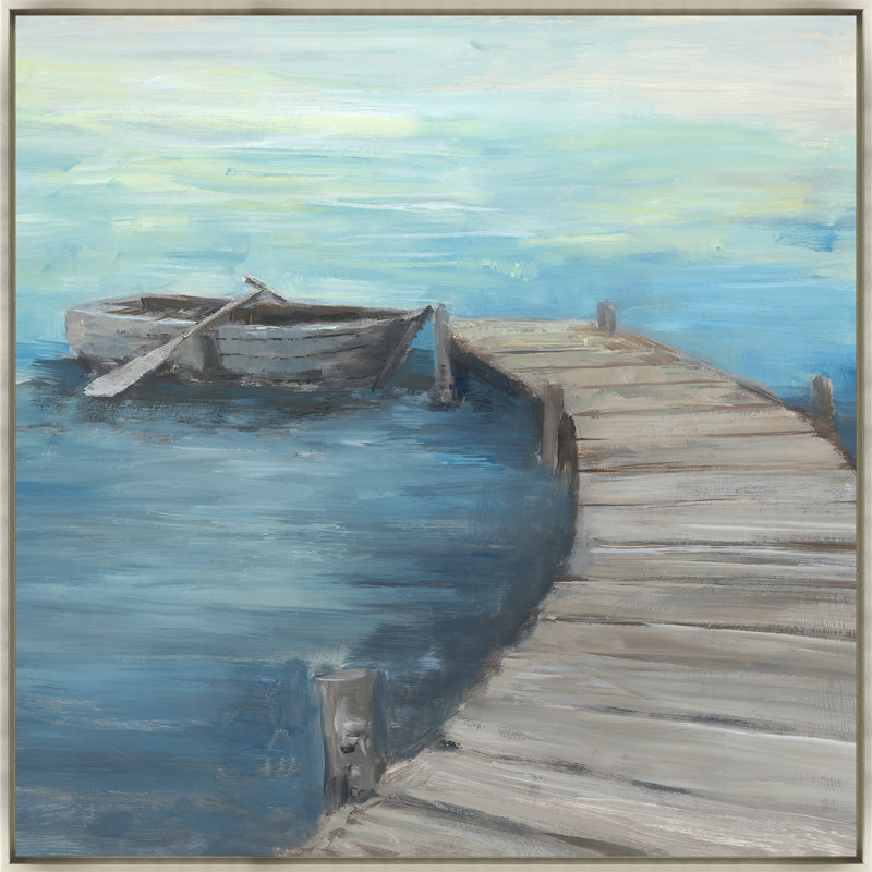 Lone Boat II Painting by Mark Sargent