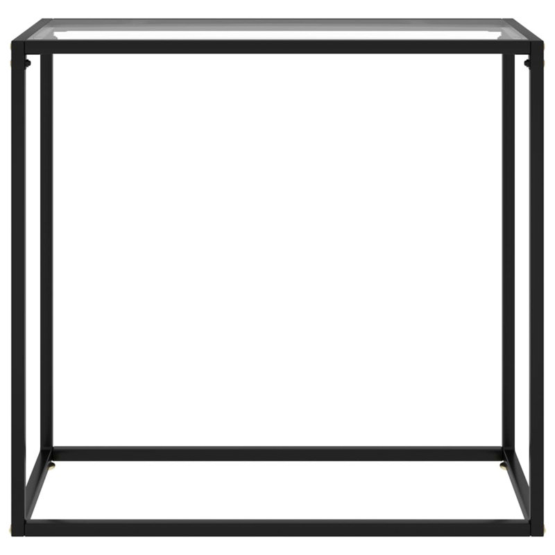 Eunita Glass Top Console Table, 75 H x 80 W x 35 D cm, Transparent