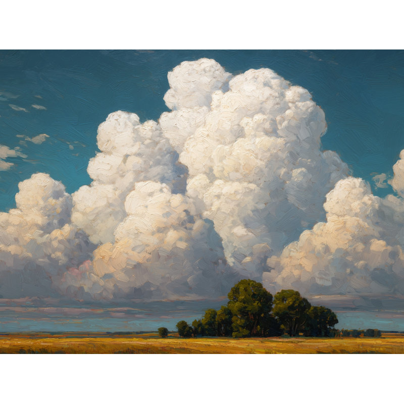 Papier peint nuages et nuages, Non tissé, 120 po x 96 po