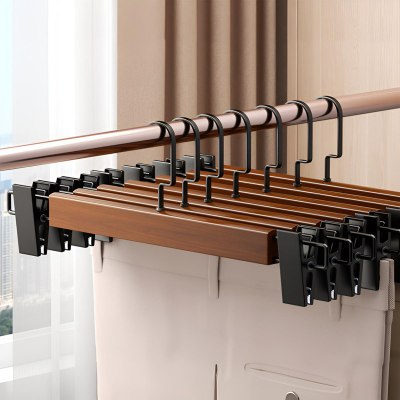 Cintres en bois massif - Solution de garde-robe polyvalente, 5