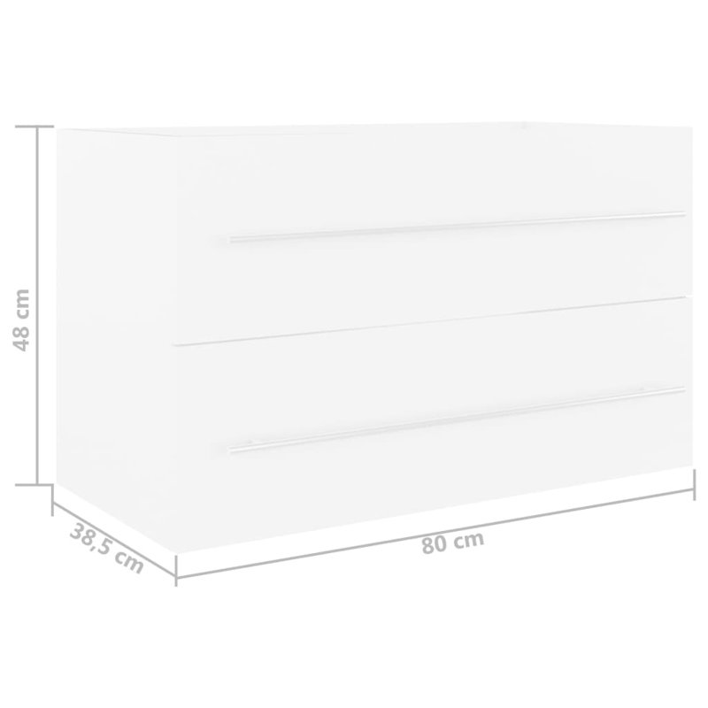 Eythan 80cm Single Bathroom Vanity Base Only, White