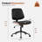 Home Office Chair No Arms with Wheels, Adjustable Height Small Desk Chair-118665611
