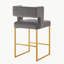 Alyncia Upholstered Counter Stool with Metal Frame-739613667