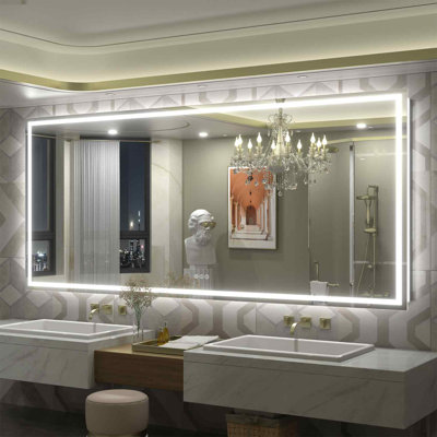Miroir de salle de bain / de meuble-lavabo à DEL en verre trempé anti-buée certifié UL - Basics by Wayfair ™