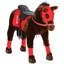 Cheval de course pour enfants de 3 à 8 ans QAB, cheval de course pour tout-petits avec son hennissement, jouet poney avec selle et étriers, brun