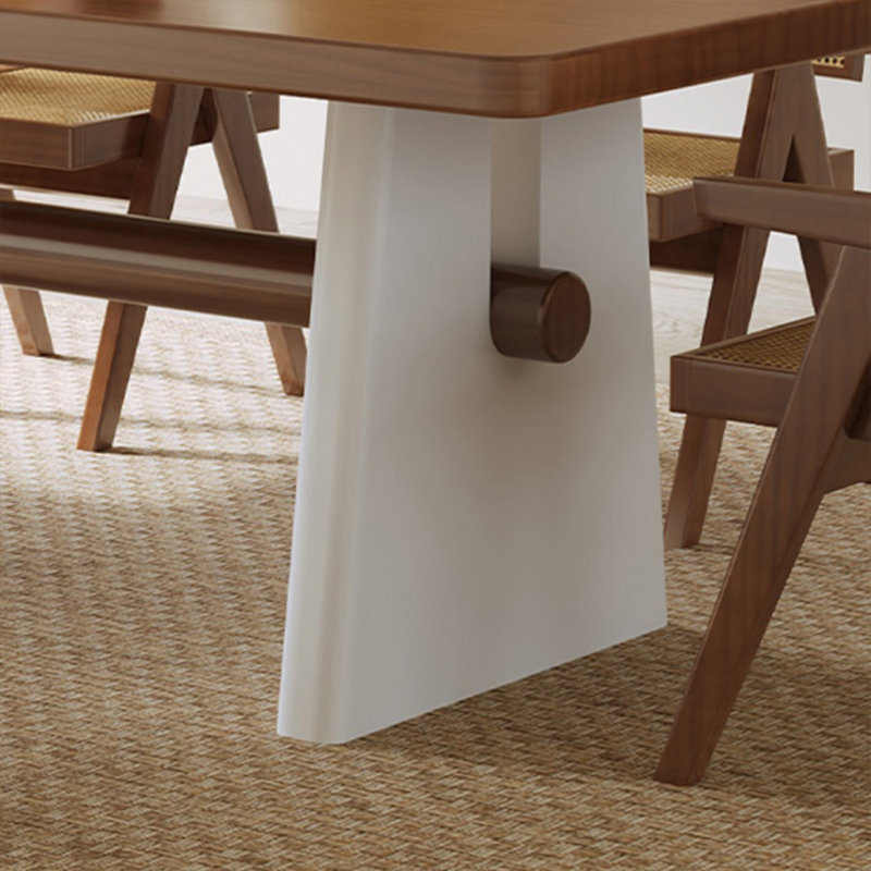 Elegant table set in solid wood, 29.52"H x 70.86"L x 31.49"W