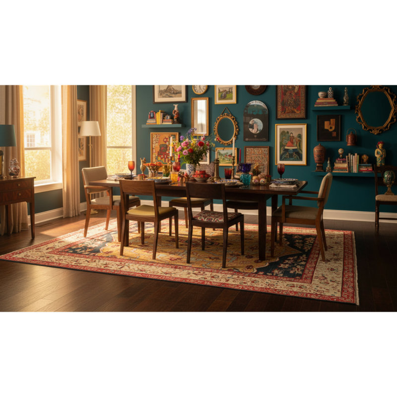 One-of-a-Kind 7'10”x9'10” Hand Knotted Area Rug
