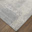 Tapis abstrait en viscose tissé à la main en argent / gris-1443600027