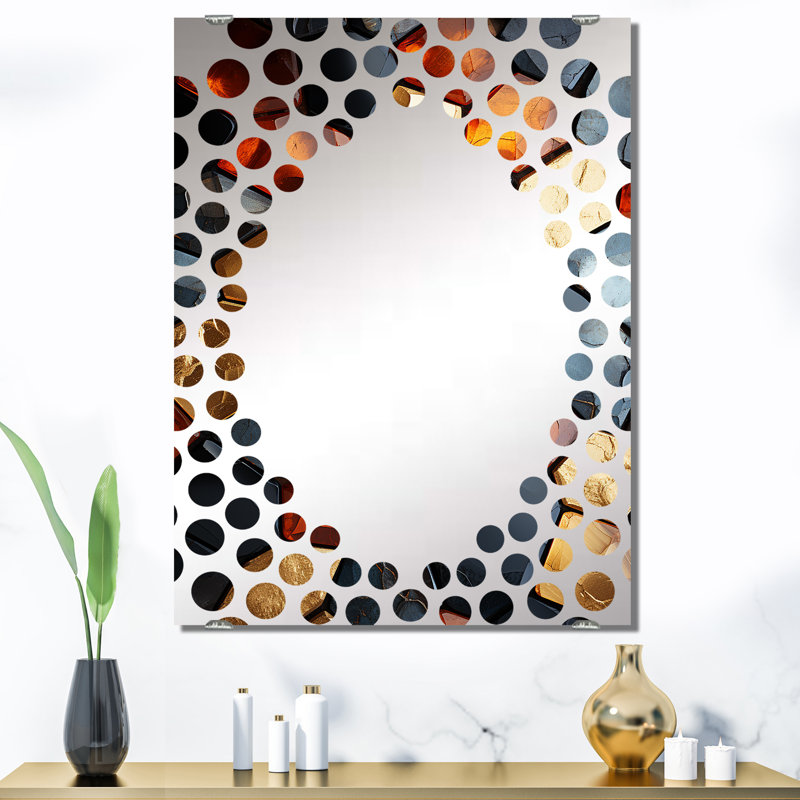 Iohanna - Miroirs muraux décoratifs à carreaux abstraits, 40 po x 30 po