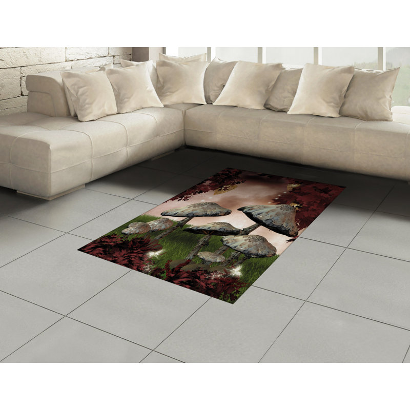 Scenery High Density Long Fiber Poly Threads Decorative Area Rug Carpet, Rectangle 4' x 5'8"