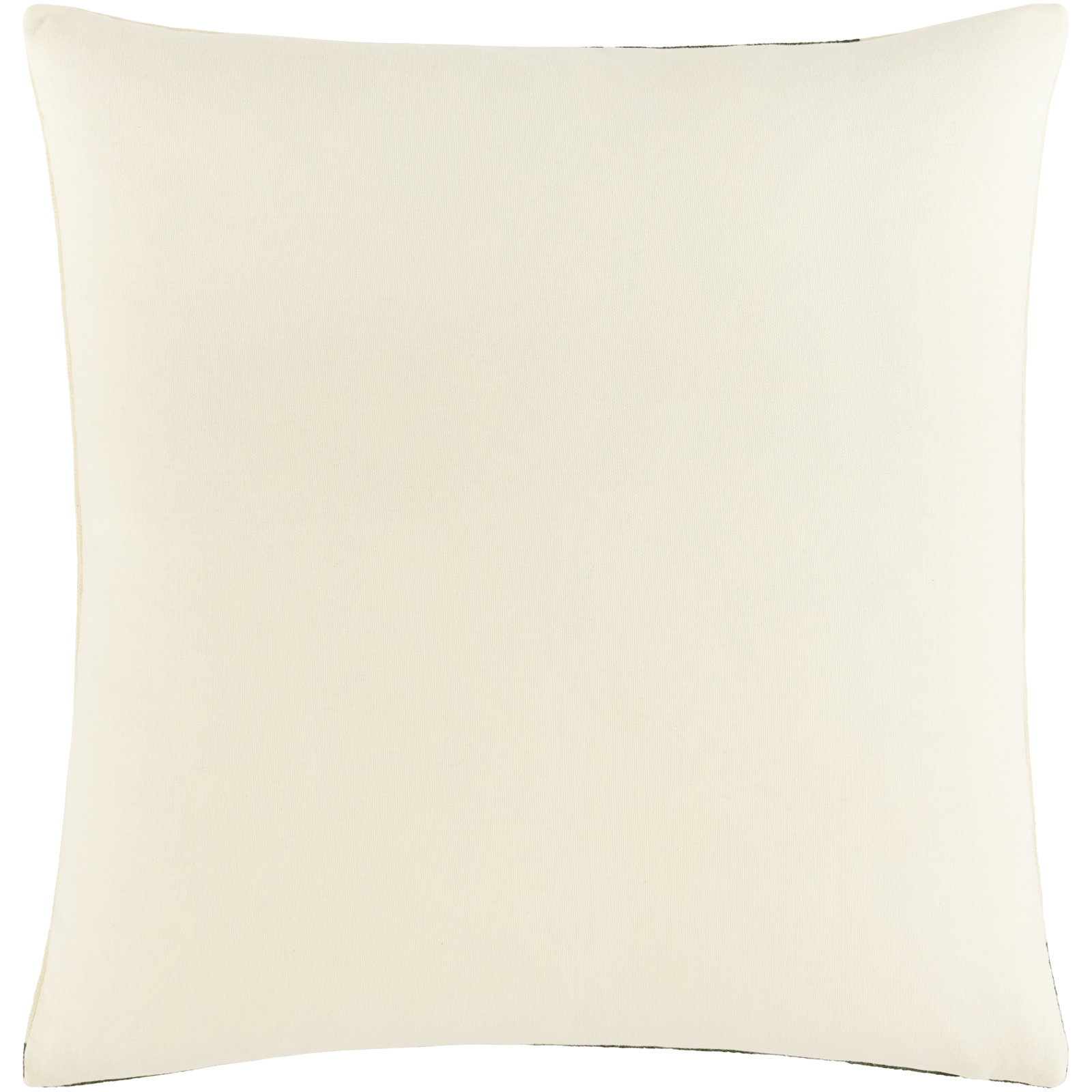 Embroidered Cotton Pillow Cover, Square 22", Pillow Cover Only - No Insert, Green