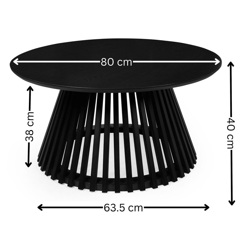 Dejania Pedestal Coffee Table, Black