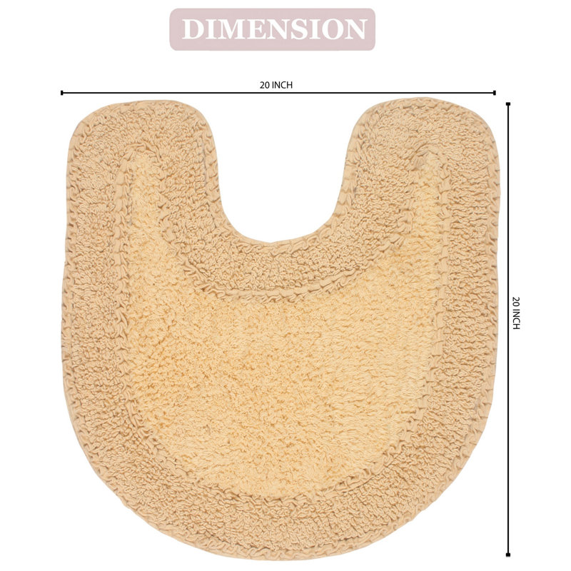 Concetta Plush Cotton Contour Mat, Yellow