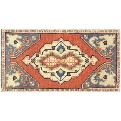 Yastic One-of-a-Kind 1'7" X 3'1" 1960s Wool Area Rug in