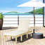 4 chaises de jardin réglables avec coussin amovible pour se prélasser au soleil