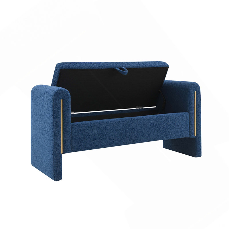Banc de bout avec accoudoirs et rangement Modern Teddy Bed, Marine, Marine, Marine