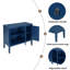 Buffet de rangement réglable avec 3 poignées rétro en métal et 4 pieds en pin-216610274