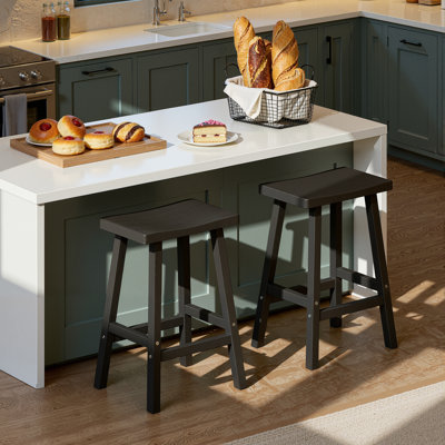 Tabouret de bar et de comptoir ergonomique en résine 24,05 "H (ensemble de 2)