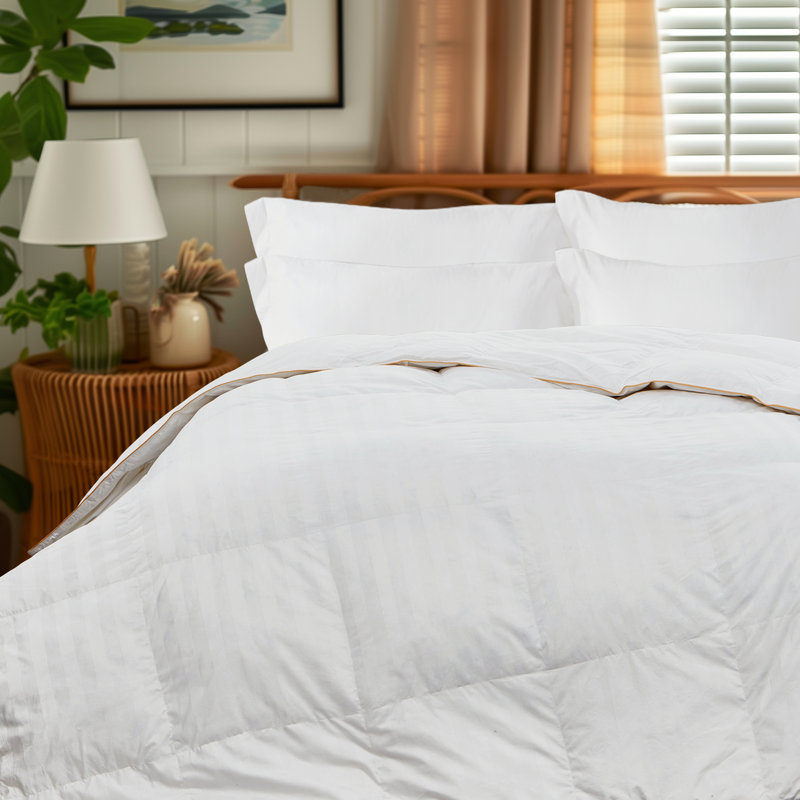 Édredon toutes saisons en duvet d'oie, Lit simple
