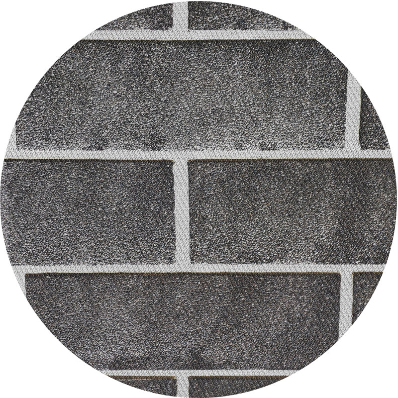 Tapis géométrique gris, Rond 4 pi