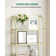 5-Tier Bookcase Bookshelf,Gold Finish Arched Glass Bookcase