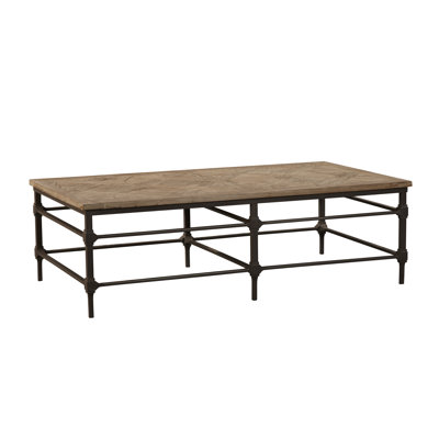 Coldiron Solid Wood Top Single Coffee Table