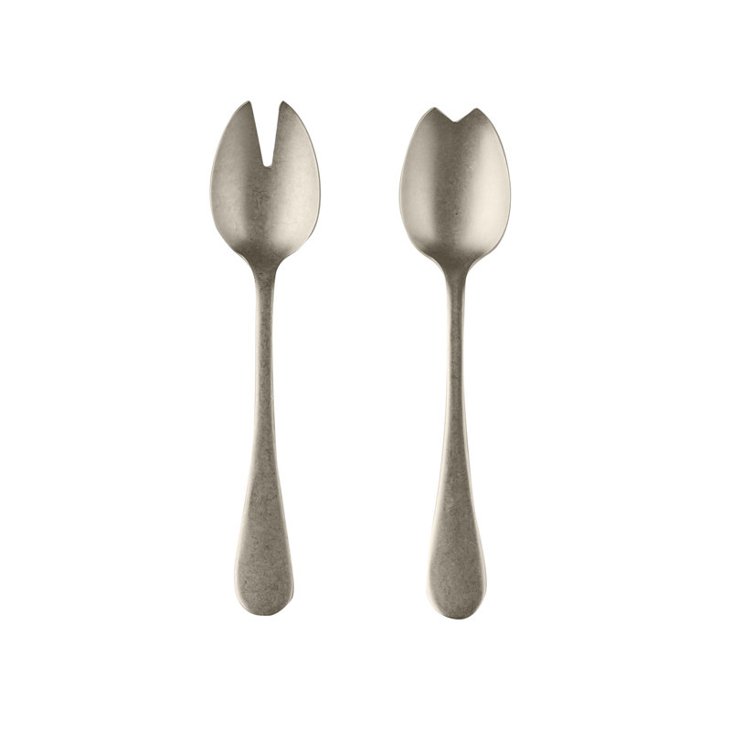 Natura Stainless Steel Salad Servers, Champagne
