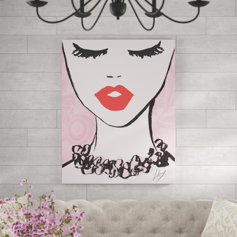 « classy lèvres », impression sur toile, H 20 po x l 16 po x P 1,5 po