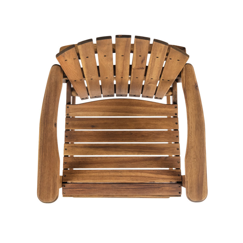 Bois naturel teinté de 2 avec siège haut et dossier à lattes pour patio intérieur et extérieur à finition confortable