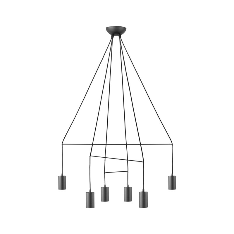Guercio 6 - Light Unique/Statement Chandelier, Black