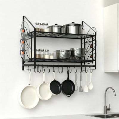 Steel Rectangle Wall Mounted Pot Rack