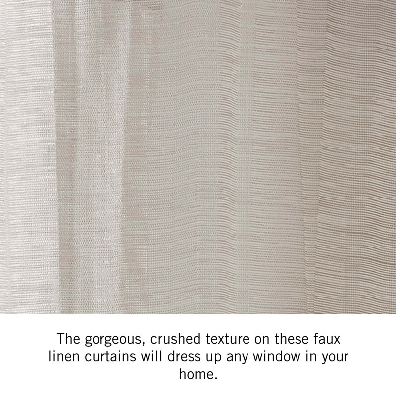 Taupe Sheer Grommet 84" x 104" Polyester Window Curtains