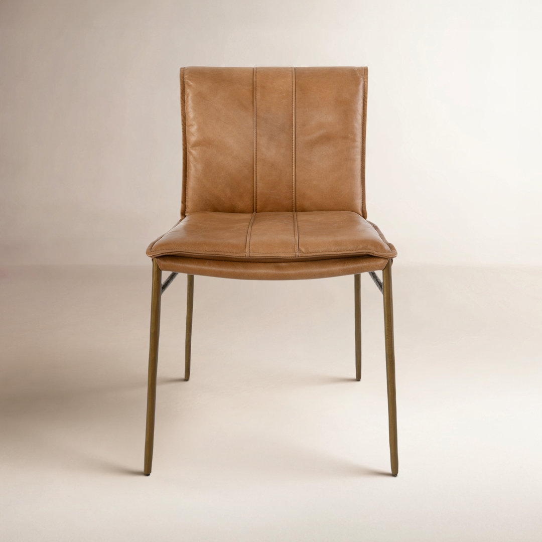 Mayer Leather Side Chair (Set of 2) Classic Home Upholstery 