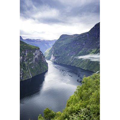Fjord In The Clouds - Wrapped Canvas Print