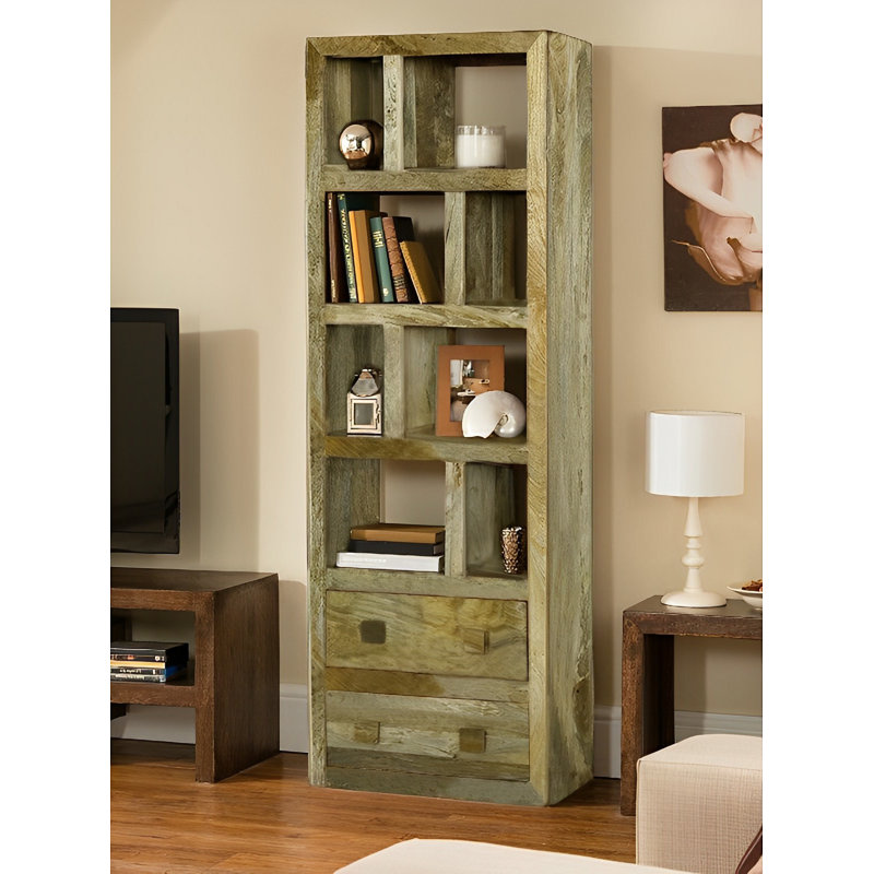 Quinton 180 cm H x 60 cm W Solid Wood Standard Bookcase, Light