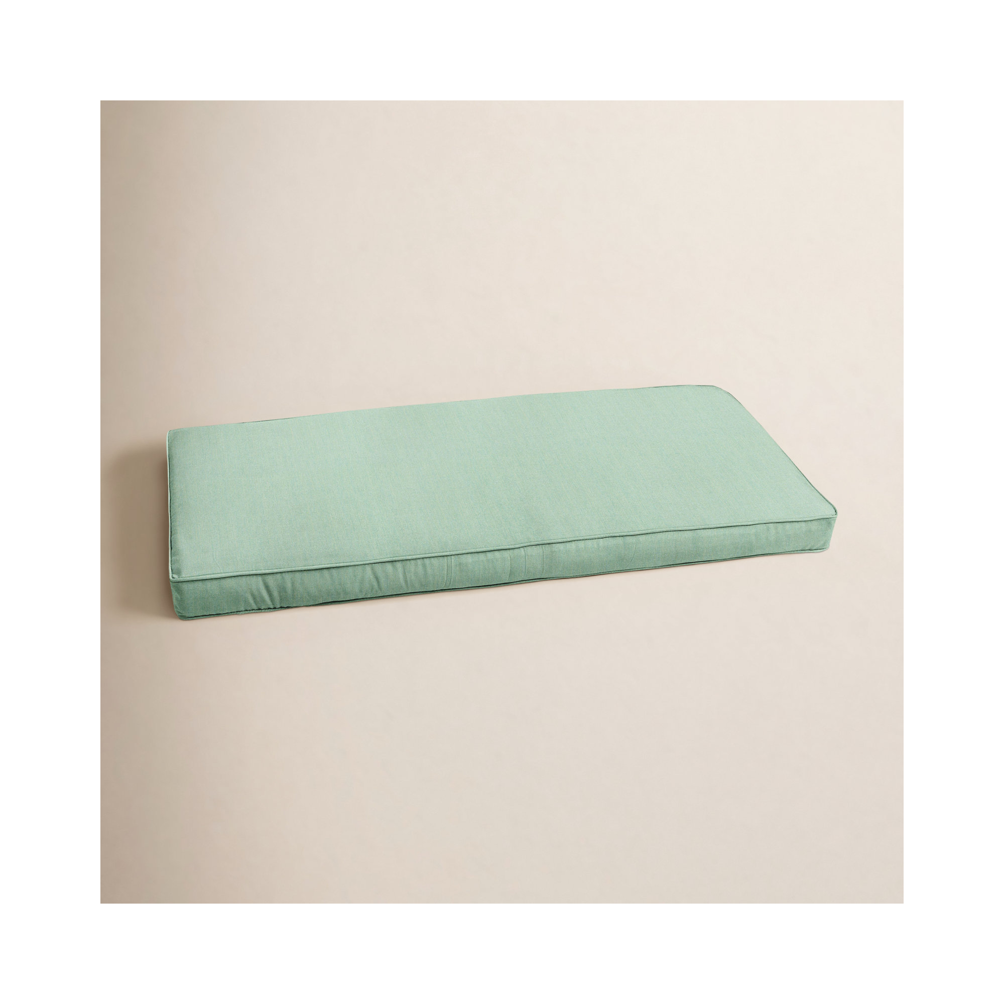 Sunbrella Outdoor Bench Cushion, Green Sunbrella®, 2" H x 48" W x 17" D