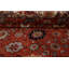 Tapis rouge / beige en laine noué à la main de conception unique 9 pi 9 po x 13 pi 4 po Indo Heriz Serapi