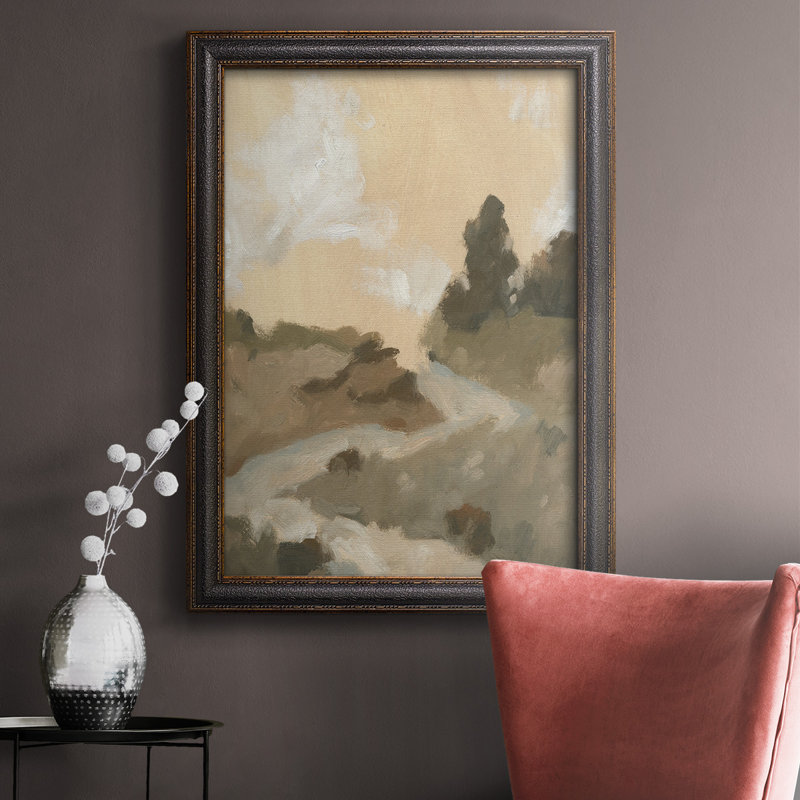 «Hillside Walking Path I», toile encadrée de qualité supérieure - prête à être accrochée, H 20 po x l 16 po x P 2,5 po