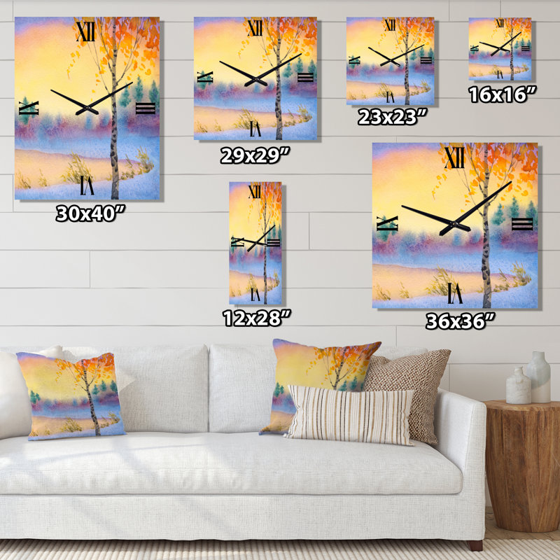 Horloge murale paysage d'hiver, Petit
