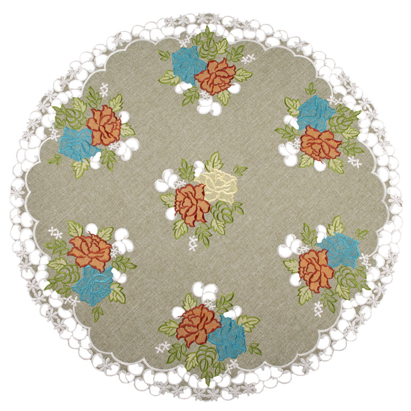 Southwest Rose Table Topper (33" Rd)