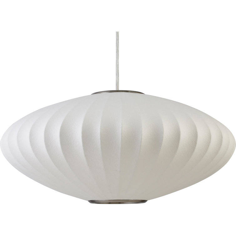 Emilio Single Light Textile Plug-in Pendant | AllModern