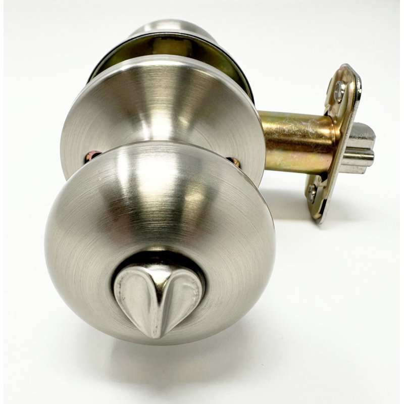 Salem 2.5'' Diameter Keyed (Entry) Round Knob, Satin Nickel