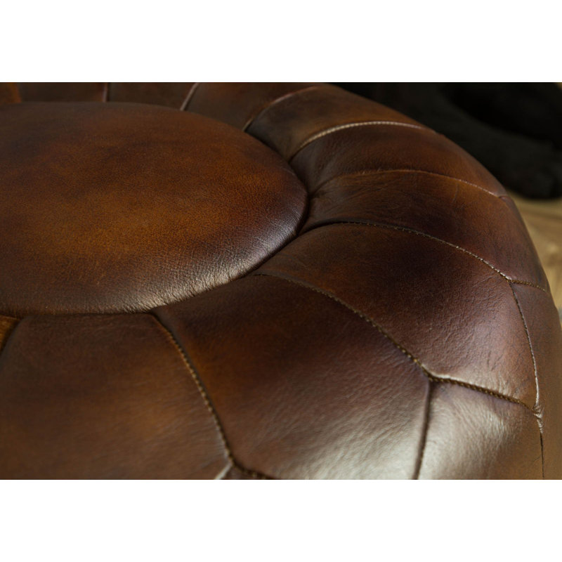 CHESTERFIELD Solid Wood Accent Stool